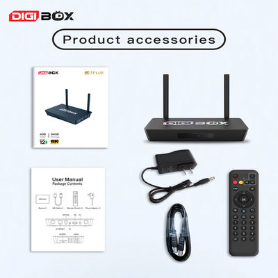 Digibox 4GB 64GB TV Box 4K HDR Android TV Box Дистанционный потоковый медиаплеер
