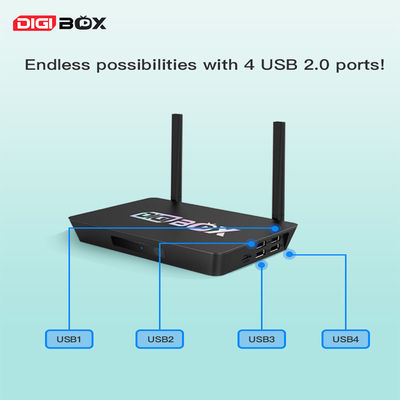 Digibox 64GB Android TV Box 4k Quad Core ARM Cortex A53 Умный коробка Android
